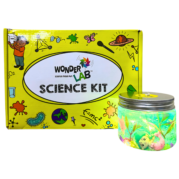 WonderLab Mermaid Glow Jar | Magical Mermaid Night Light & Kids Room Decor