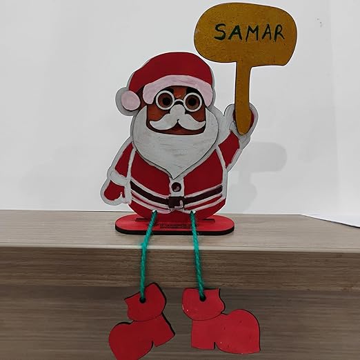 WonderLab Happy Feet Santa Kit for Kids | DIY Christmas Craft Activity Kit | STEM & Art Learning Toy | Creative Holiday Gift for Boys & Girls 3+ Years