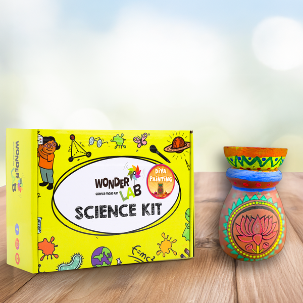 WonderLab’s Fun-Filled Diya Decoration Kit for Children | DIY Art & Craft Kit | Festival of  Lights Special | For Boys and Girls Aged Above 3 Years | Festive Learning Kit | Return  Gift | Holiday Activity Kit | STEM + Art Kit