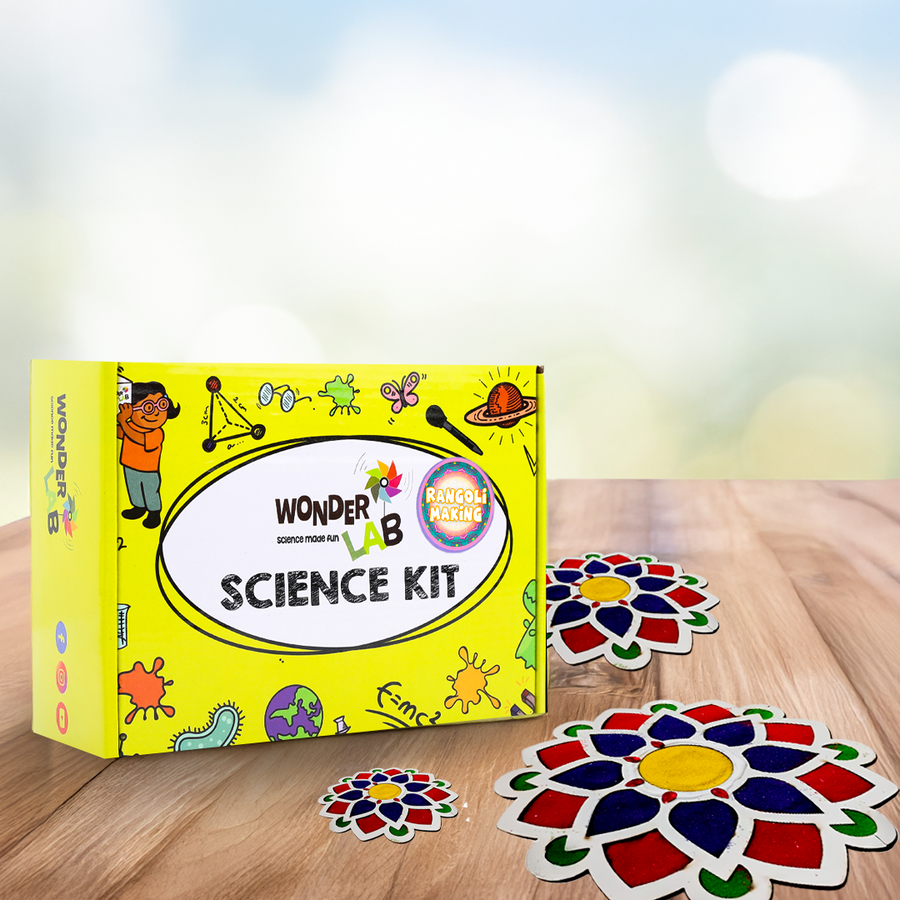 WonderLab Rangoli Making Kit for Kids | DIY Art & Craft Activity Kit | Traditional Festive Creativity Learning Toy | STEM & Art Gift for Boys & Girls 4+ Years