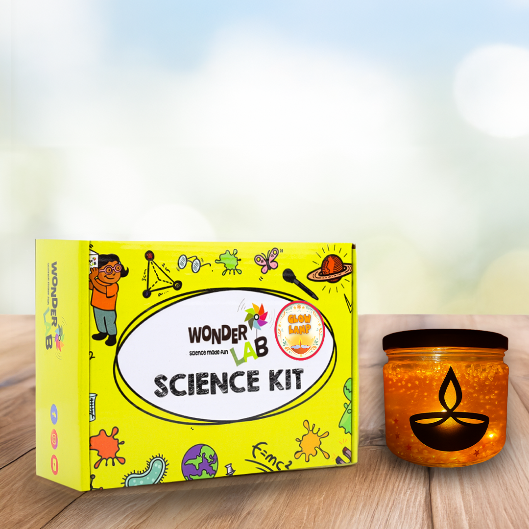 WonderLab Glow Jar Kit for Kids | DIY Science & Art Activity Kit | Festival of Lights Creative Learning Toy | STEM & Art Gift for Boys & Girls 4+ Years