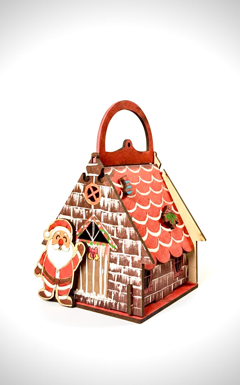 WonderLab Gingerbread Christmas House Kit for Kids | DIY Festive Craft Activity Kit | STEM & Art Learning Toy | Creative Holiday Gift for Boys and Girls 3+ Years