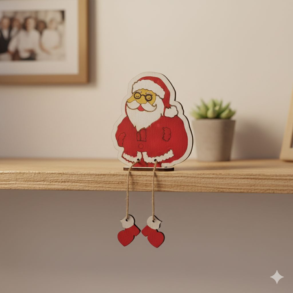 WonderLab Happy Feet Santa Kit for Kids | DIY Christmas Craft Activity Kit | STEM & Art Learning Toy | Creative Holiday Gift for Boys & Girls 3+ Years