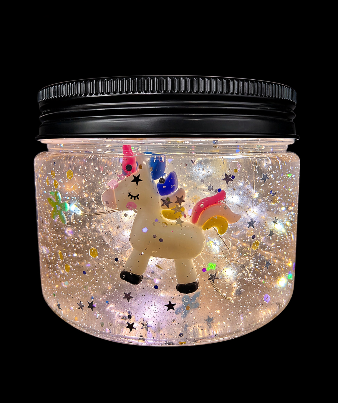 WonderLab Unicorn Glow Jar | Magical Unicorn Night Light & Kids Room Décor | DIY Science & Art Activity Kit | Creative Gift for Kids