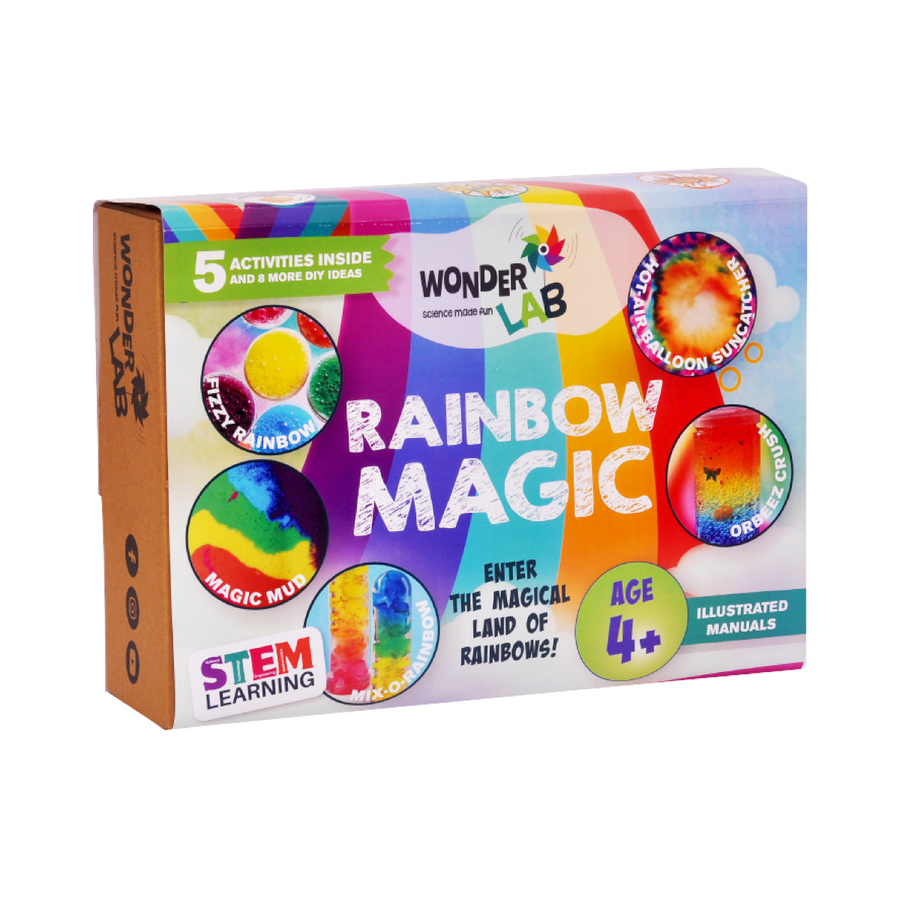WonderLab Rainbow Magic Craft Kit for Kids | DIY Science & Art Activity Set | Fun Educational Creative Learning Toy | Birthday & Return Gift for Boys & Girls