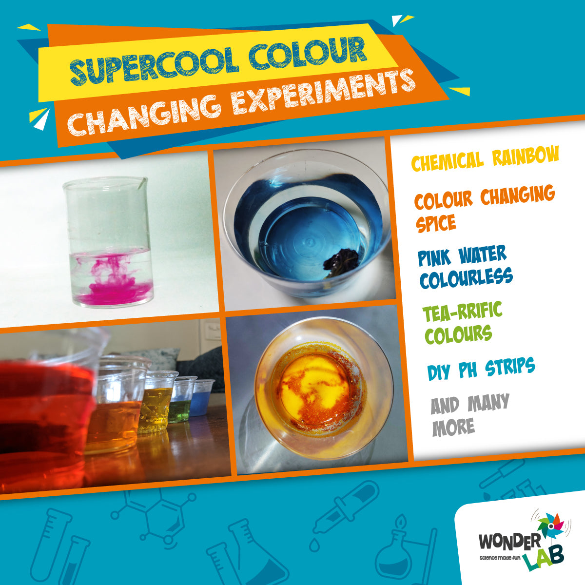 WonderLab DIY Chemistry Kit for Kids | Colourful Chemistry Experiment Activity Set | STEM Learning Science Toy with Hands-On Experiments | Educational Gift for Boys & Girls 10+ Years